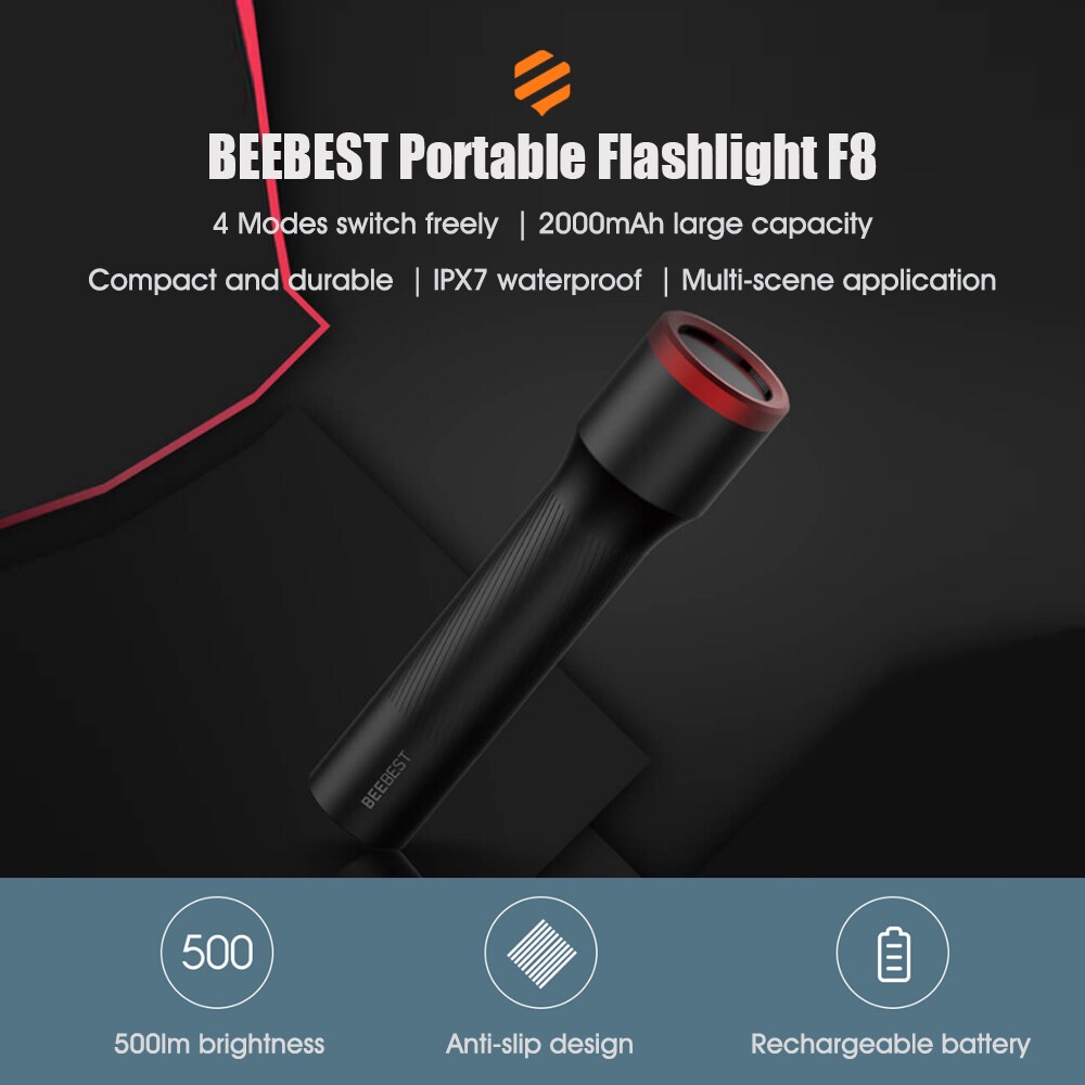 BEEBEST F1 / F8 / F10 Strong LED Flashlight Senter Waterproof