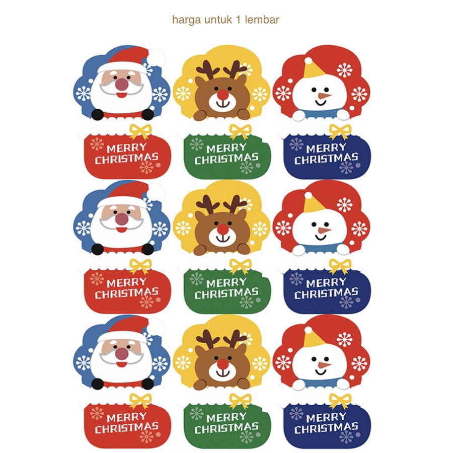 

stiker motif natal stiker kado tema natal , tempelan stiker natal, label natal