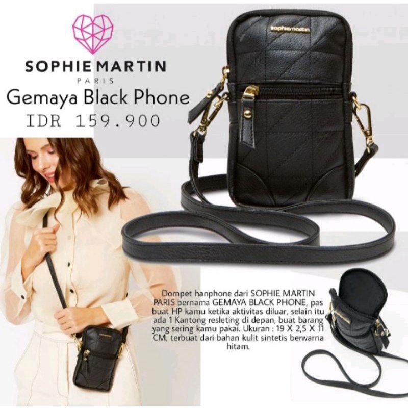 Dompet Gemaya Black Phone Sophie Paris