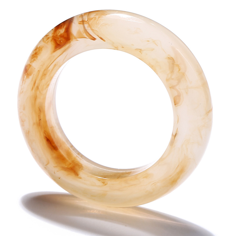 Korean Resin Colored Rings for Women Girls Creative Retro Finger Jewelry