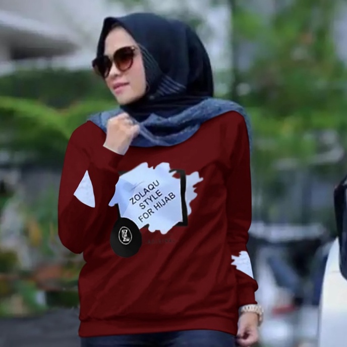 BISA COD BAJU ZLQ TRENDY SF TERBARU-KAOS DISTRO CEWEK LENGAN PANJANG KEREN KEKINIAN TERLARIS