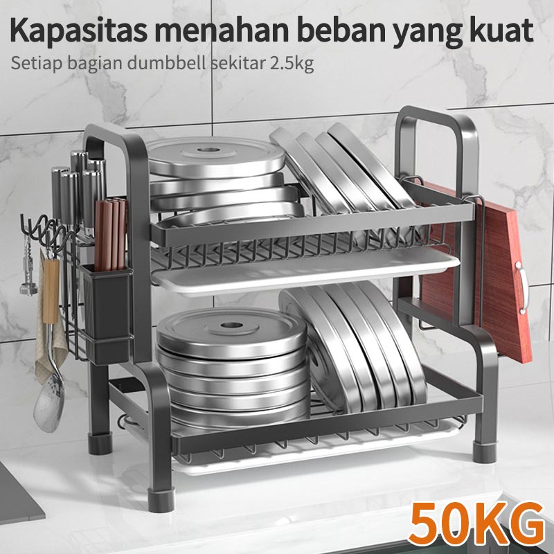 Rak Piring Rak Piring Dapur Rak Penyimpanan Piring Susun Muat Mangk