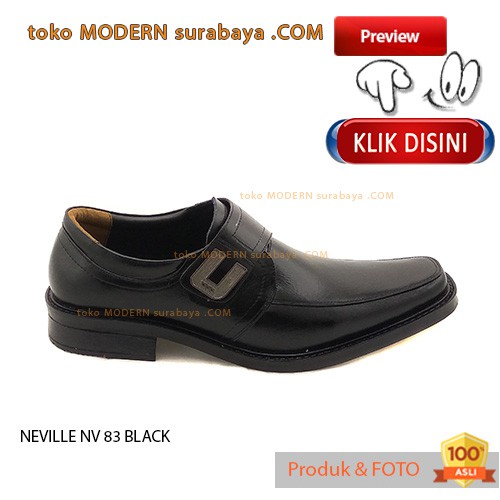 NEVILLE NV 83 BLACK sepatu pantovel pria casual