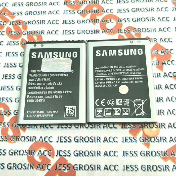 Battery Batre Baterai Samsung G130 Young 2 S5300 EB-BG130ABE STAR 2