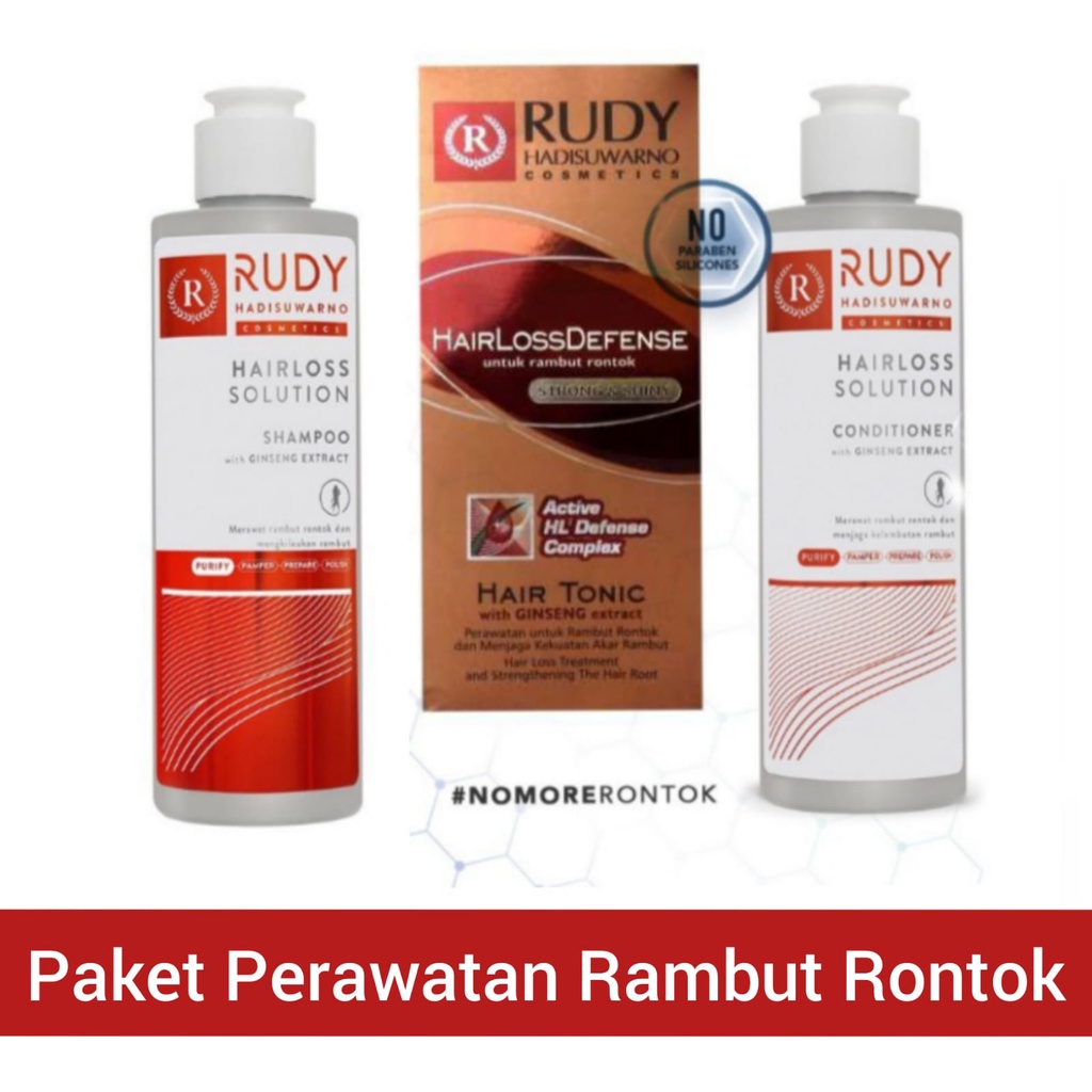 PAKET RUDY HADISUWARNO 3IN1 / PERAWATAN RAMBUT RONTOK