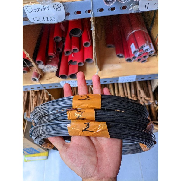 Ruji Fiber Ukuran 2 mm Roll Hitam 50 Meter