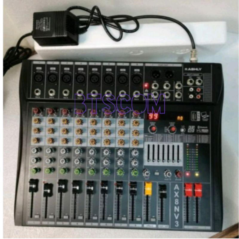 MIXER ASHLY AX8NV3 8 Channel  WITH BLUETOOTH, USB, TO PC SOUNDCARD RECORDING ASHLY AX8N V3 AX8NV3