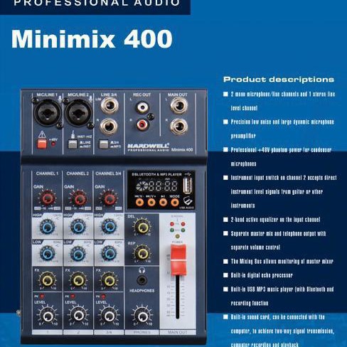 Mixer mini 4ch hardwell minimix 400 minimix 400 original