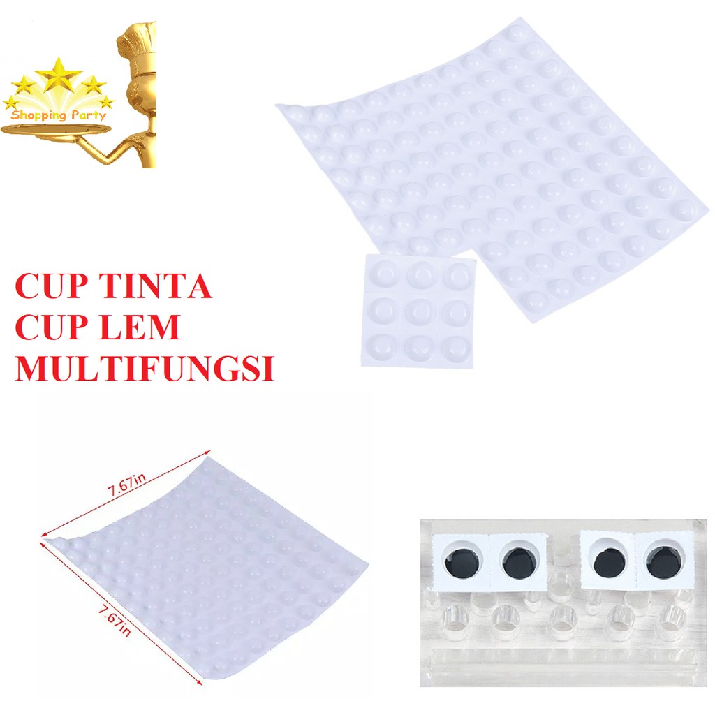

SET CUP HOLDER TINTA 1 LEMBAR ADA 100LUBANG CUP INK TATTOO GLUE EYELASH MELUKIS MULTIFUNGSI