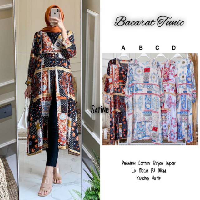 Bacarat tunik / tunik outer motif etnik