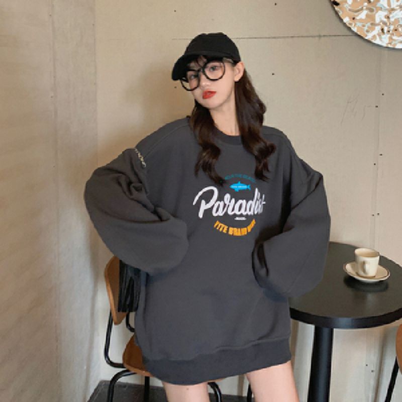 (S - 6XL) Sweater PARADISE Korean Style BIGSIZE OVERSIZE Jaket Sweatshirts Yite Loose Long Sleeve Pria Wanita Jumbo