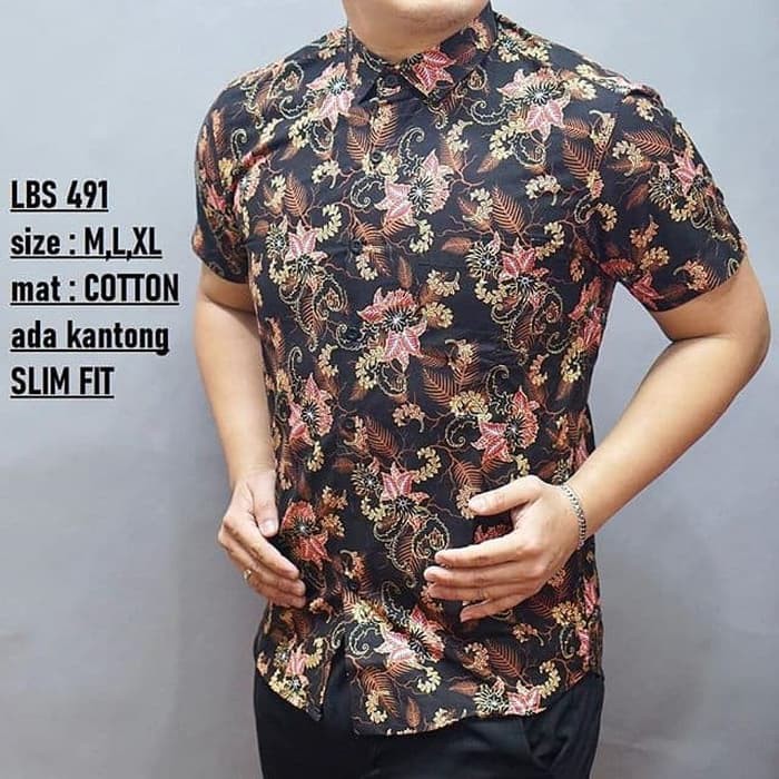 BAJU BATIK PRIA SLIM FIT MODERN DAN KEMEJA SLIMFIT MEWAH LENGAN PENDEK MIX CLOTHING CBS141