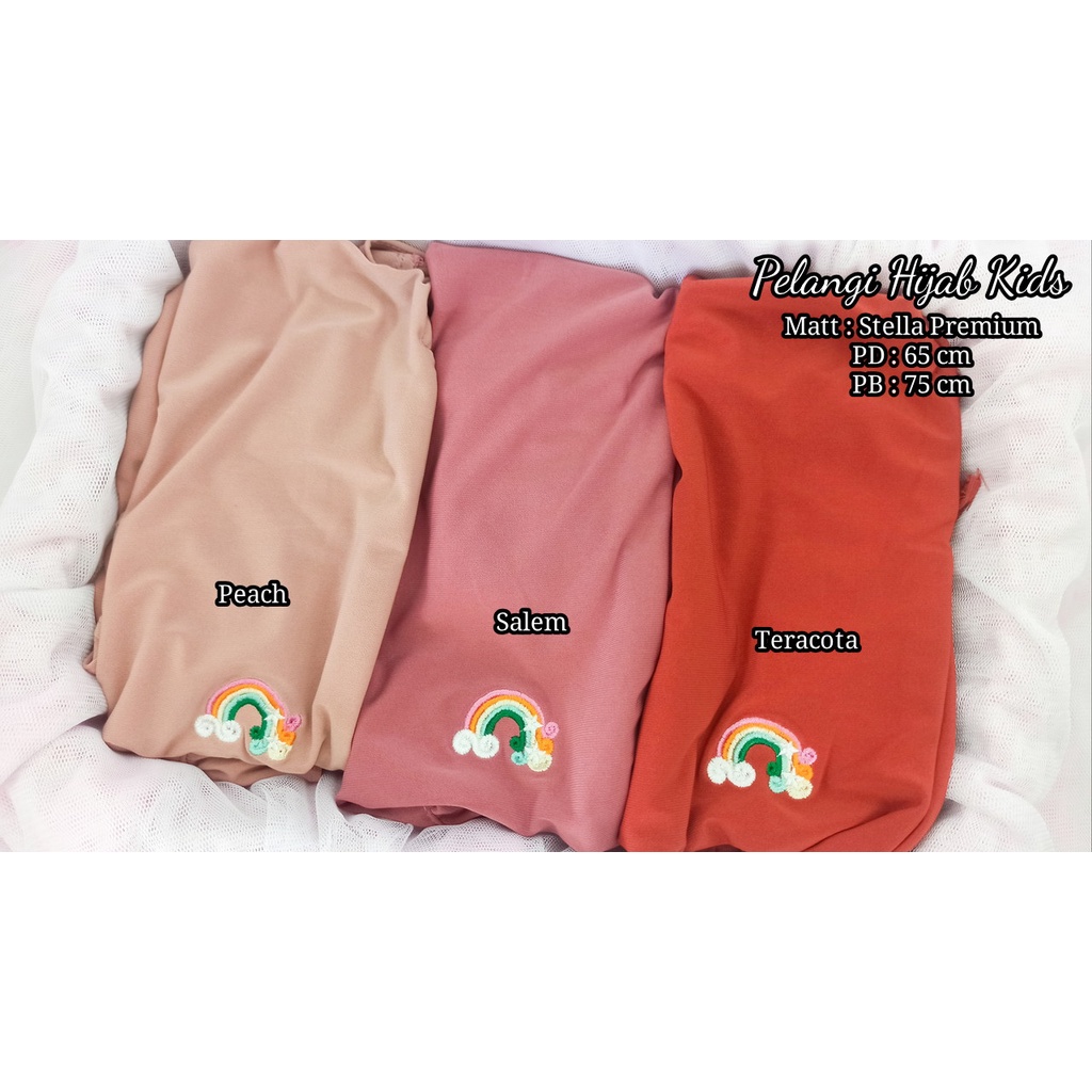 Hijab Anak Model Pelangi Kids Usia 5-12 Tahun