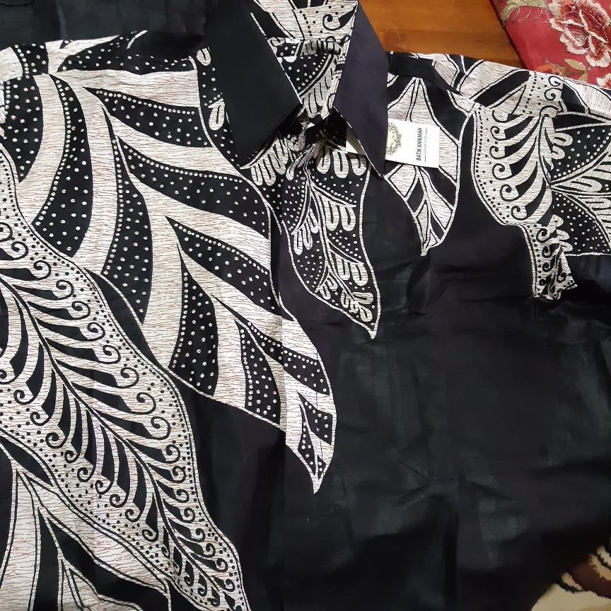Kemeja Batik Pria Lengan Pendek Bswart Batik Hrb026 Motif Wayangan Kemeja Size M L Xl