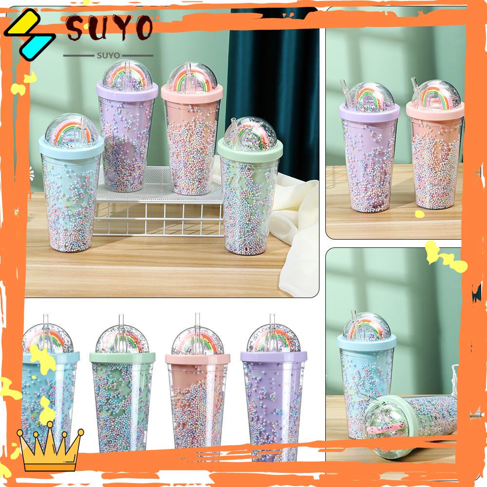 Suyo Botol Minum 550ML Bahan Plastik BPA Free Warna Pelangi