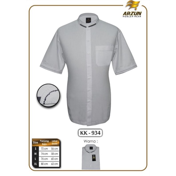 TERBARU DAN TERLARIS KOKO PRIA MODEREN ARZUN PUTIH Lengan Panjang  Lengan Pendek, Koko Pria Panjang 