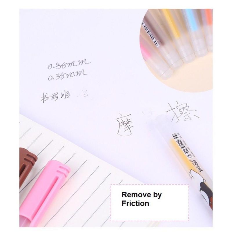 Pen Cair Bisa Hapus Magic Pena Erasable Gel by Friction We Bare Bears