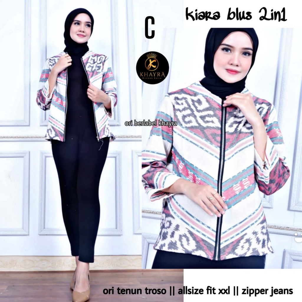 Kiara blus 2 in 1 ori tenun troso