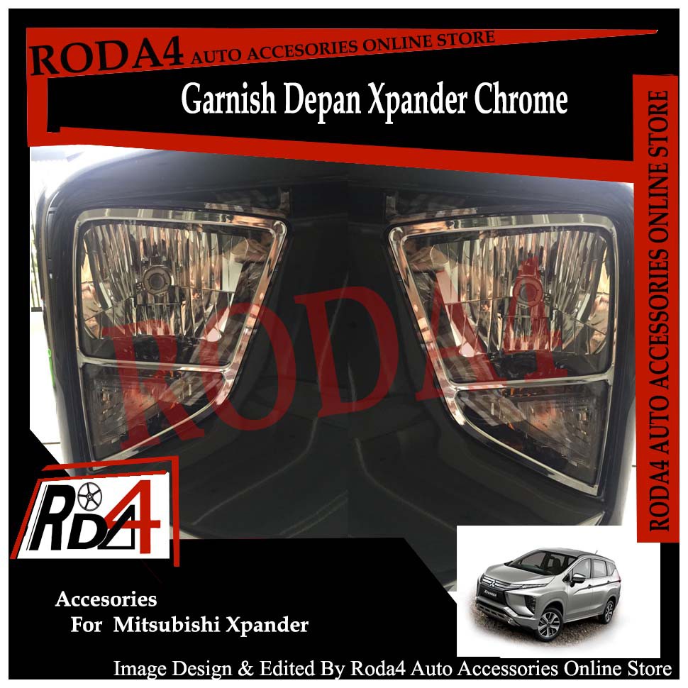 Garnish Depan Xpander - List Head Lamp Mitsubishi Xpander Chrome