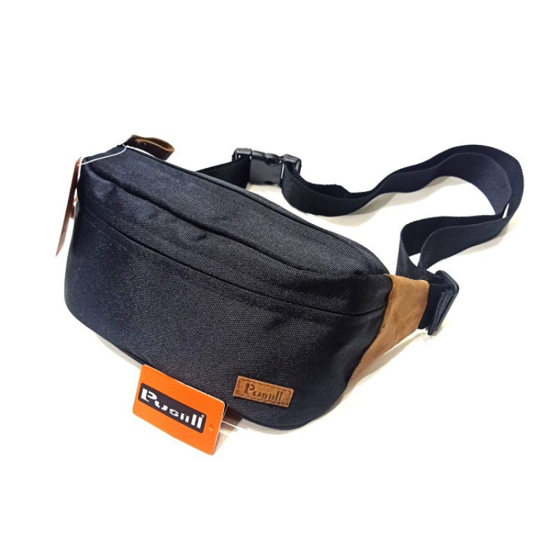 waistbag Pusiill 1402 black taspinggang bahu condura variasi kulit sapi