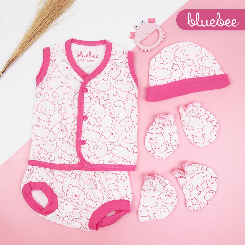 Blue Bee Setelan Bayi Singlet / Setelan Anak / Baby Set / Gift Set / Motif 22002