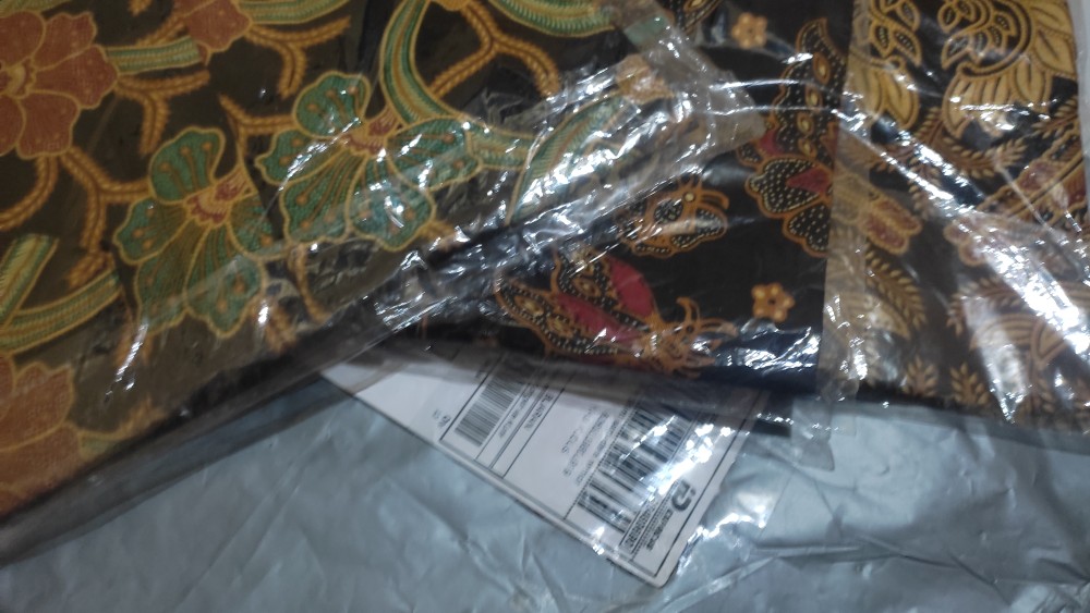 Kemeja Batik Pria Lengan Panjang Size M L Xl Xxl  Bswart Batik Hrb026 Kenongo Hem Panjang Padi