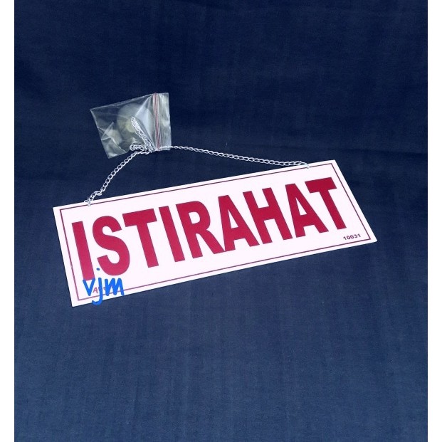 

Plat Acrylic ISTIRAHAT (22x8cm) 1 sisi/muka