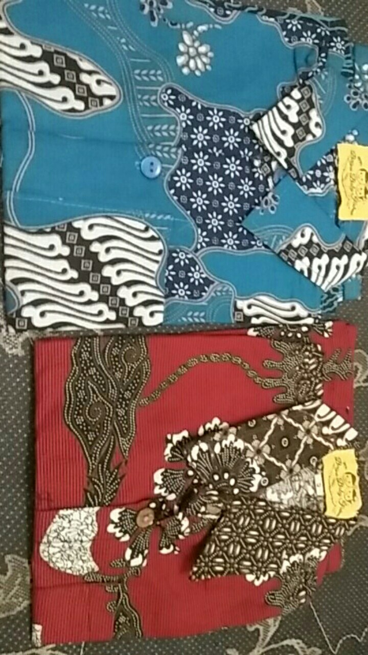 Hem Kemeja Batik Anak Bagus Motif Keren Merah Bg2522 Adem Halus