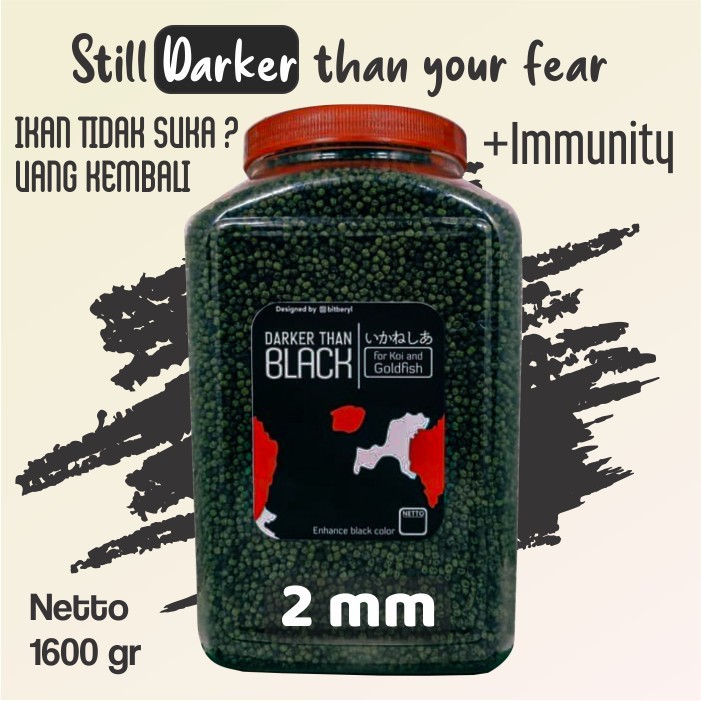 Pelet Ikan Mas Koki Koi Darker Than Black - Pakan Ikan Mas Koki - Naikan Warna Hitam
