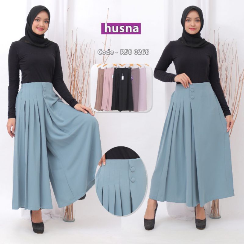Celana kulot Husna Model Kancing