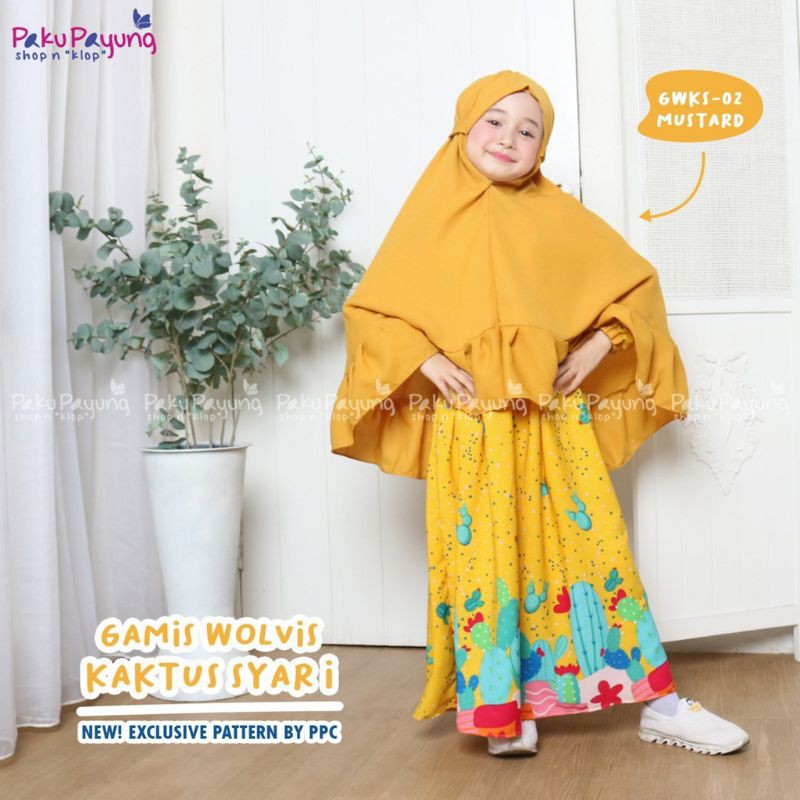gamis kaktus paku payung