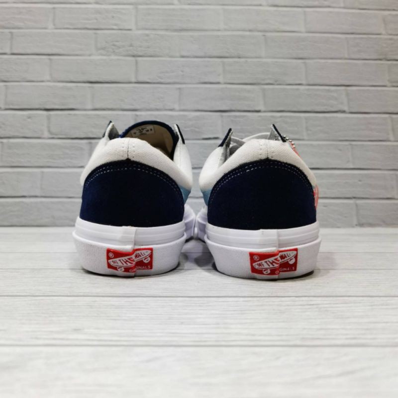 Sepatu Vans Old School Vault Putih Navy Size 39 - 43