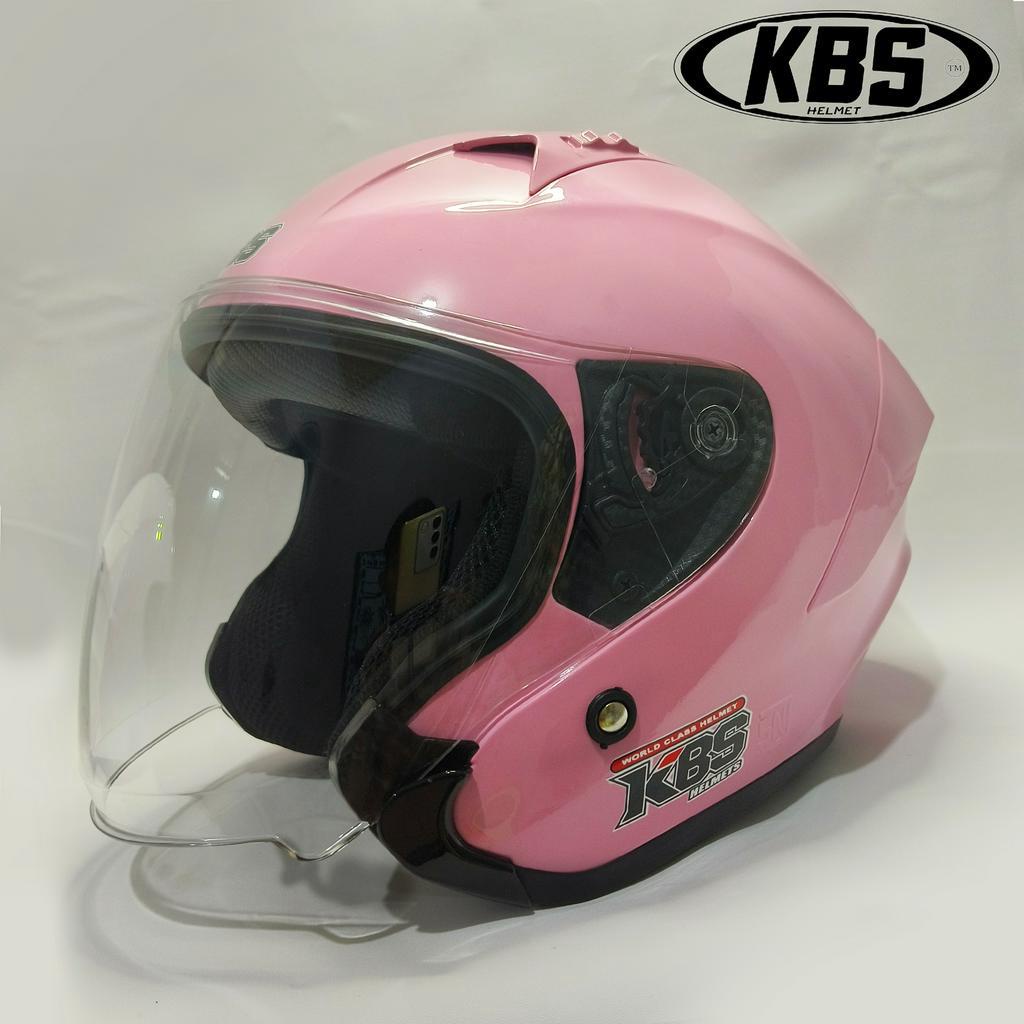 KBS Hakai PINK Gloss SOLID / Helm Half Face Dewasa Untuk Pria Dan Wanita SNI DOT COD