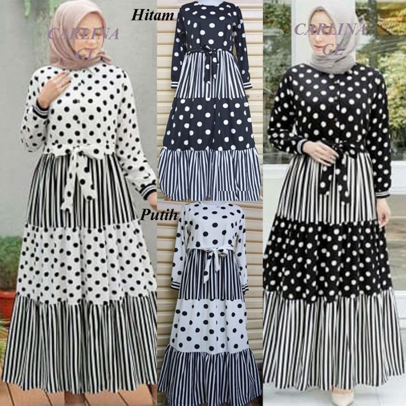 Gamis hyget super polka salur