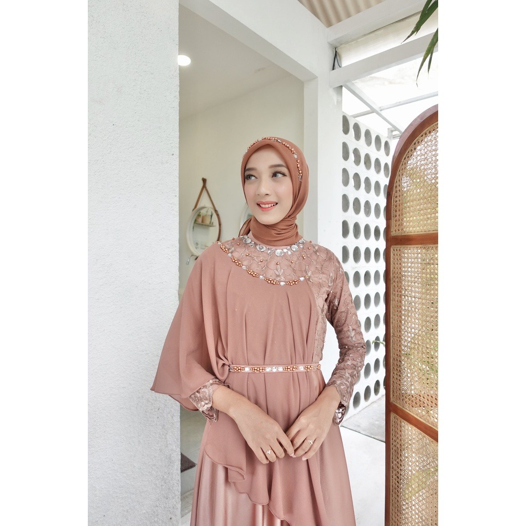 ADA JUMBO! GAMIS RIZKIYA BROKAT PLUS OUTER CERUTI KOREAN STYLE DRESS GAMIS PESTA SYAR'I BERBAGAI MODEL TERMURAH!!