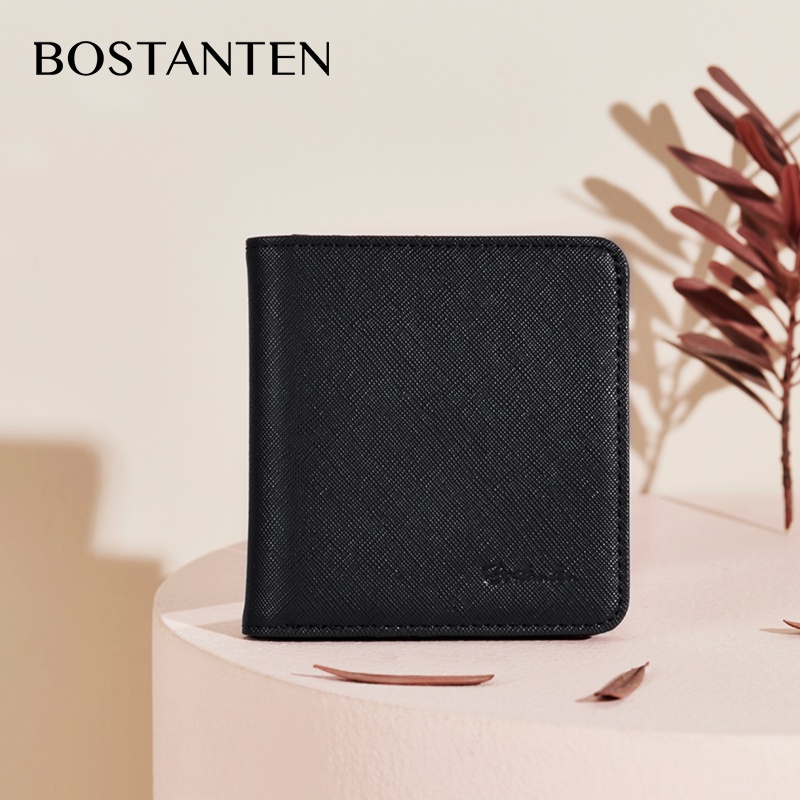 Bostanten Dompet Lipat untuk Wanita Dompet Pendek dengan Pemegang Kartu Gesper Magnetik Dompet untuk Wanita