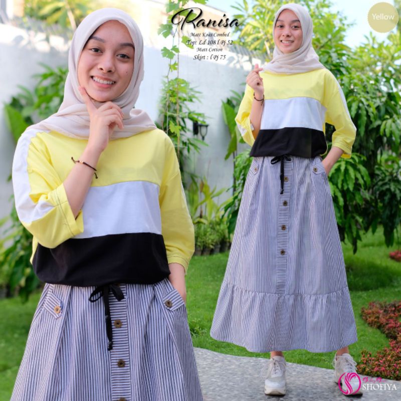 Gamis Wanita Ranisa One Set Fashion Wanita ORI Label Shofiya BTC