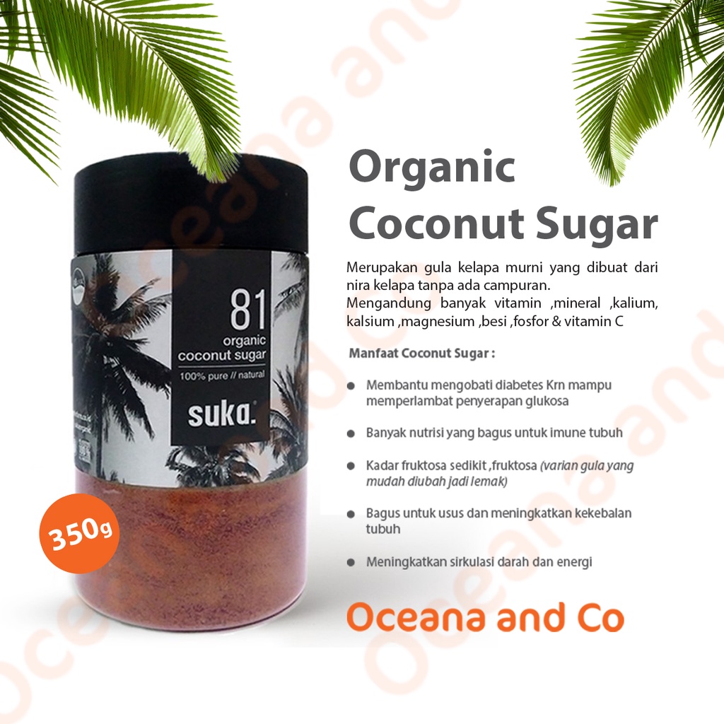 Suka - Organic Coconut Sugar / Gula Kelapa Organik 350 Gram