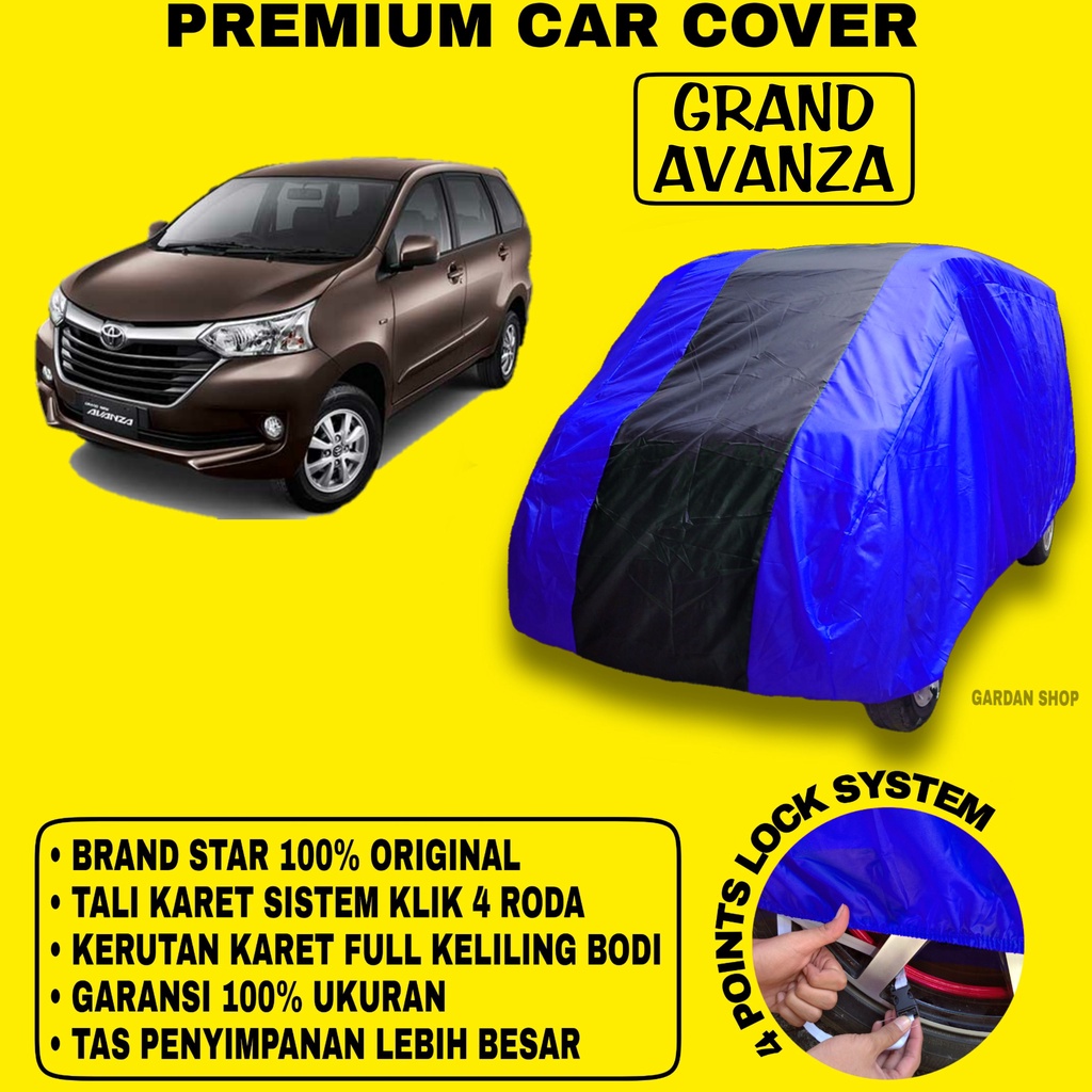 Body Cover GRAND AVANZA BIRU HITAM Penutup Bodi Mobil Grand Avanza Waterproof PREMIUM