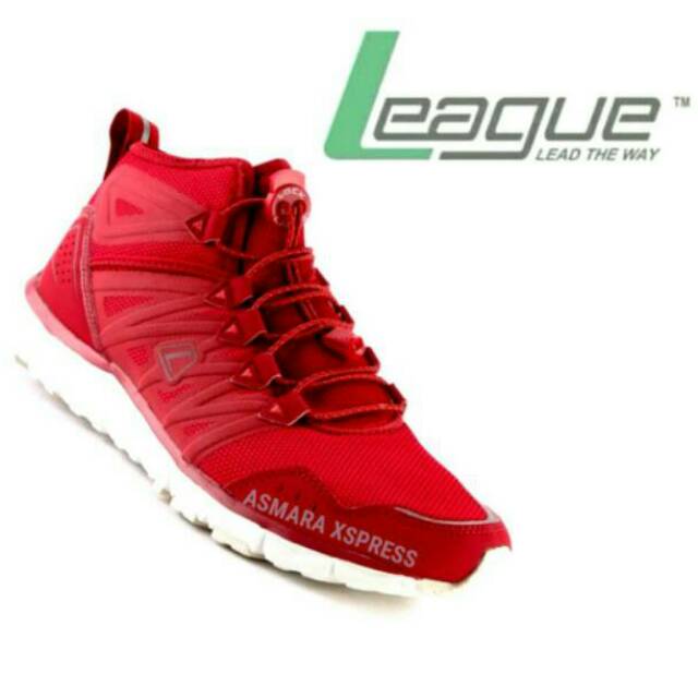 League Original Kumo Mid LA Sepatu Lari - Vapoor Maroon White