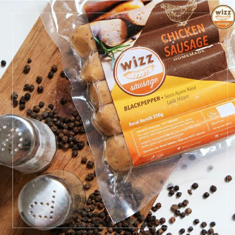  Sosis  Ayam Rasa  Blackpepper WIZZ Sausage Shopee Indonesia