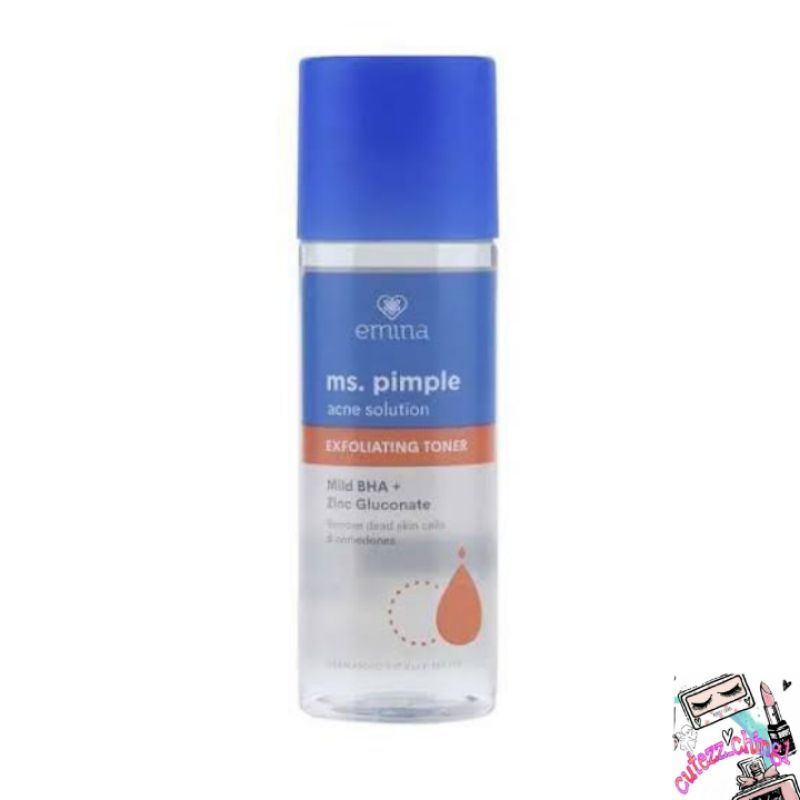 ☃️Cutezz_Ching1☃️Emina Ms. Pimple Acne Solution Exfoliating Toner 100ml