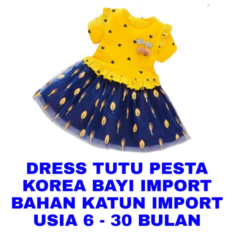 WK DRESS TUTU BAYI IMPORT PESTA ULANGTAHUN NATAL IMLEK BAJU ANAK PEREMPUAN