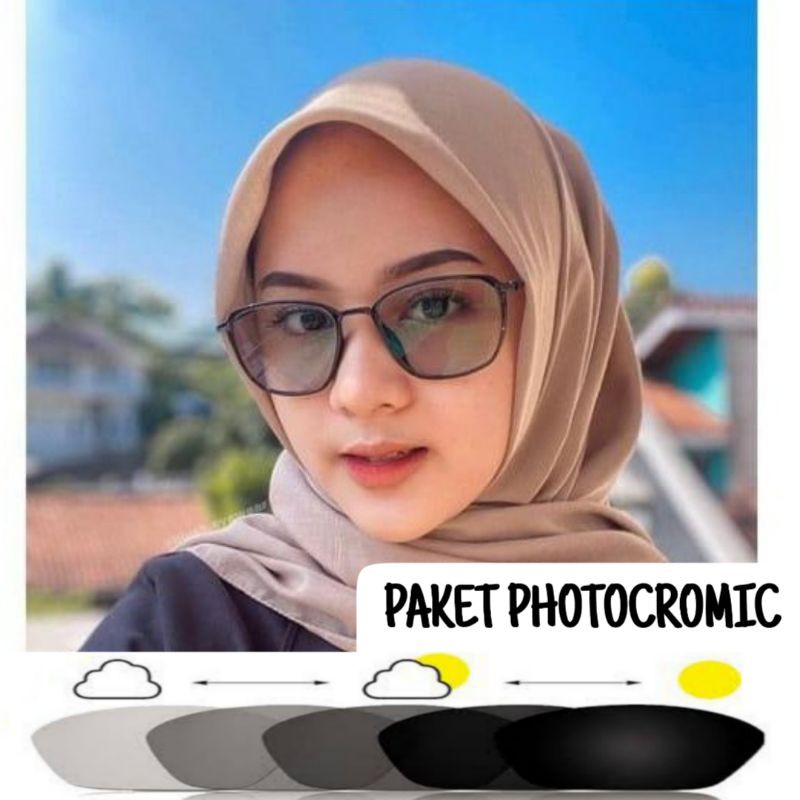 KACAMATA ANTI RADIASI WANITA LENTUR | KACAMATA PHOTOCROMIC | KACAMATA MINUS PLUS BACA SILINDER