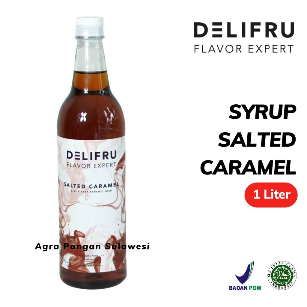 Jual Syrup Salted Caramel Delifru Sirup Karamel Asin Premium L Ml Shopee Indonesia