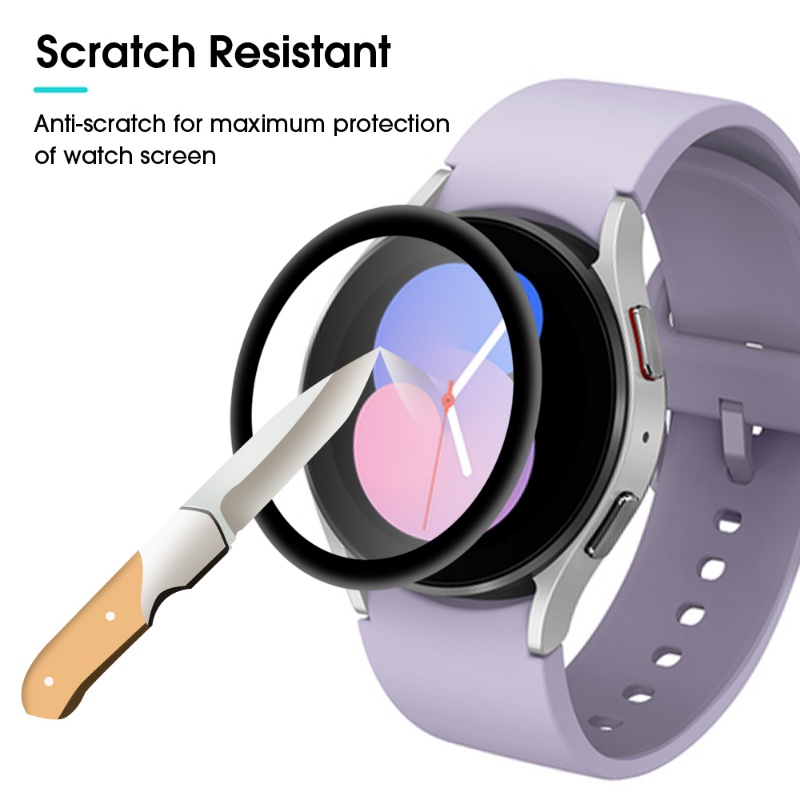 Pelindung Layar 3D Transparan Anti Air Ukuran 40mm 44mm Untuk Samsung Galaxy Watch 5