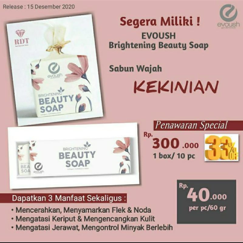 Evoush Brightening Beauty Soap