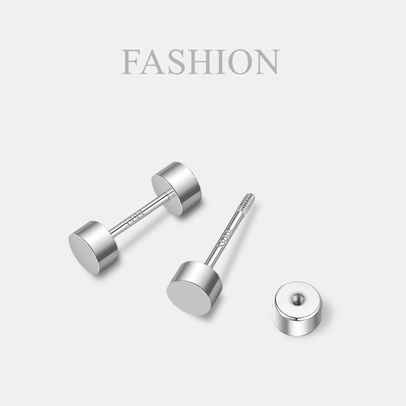 Papaozhu Sederhana Fashion 316L Anting Tusuk Tusuk Stainless Steel Untuk Wanita Pria Chic Perhiasan Telinga