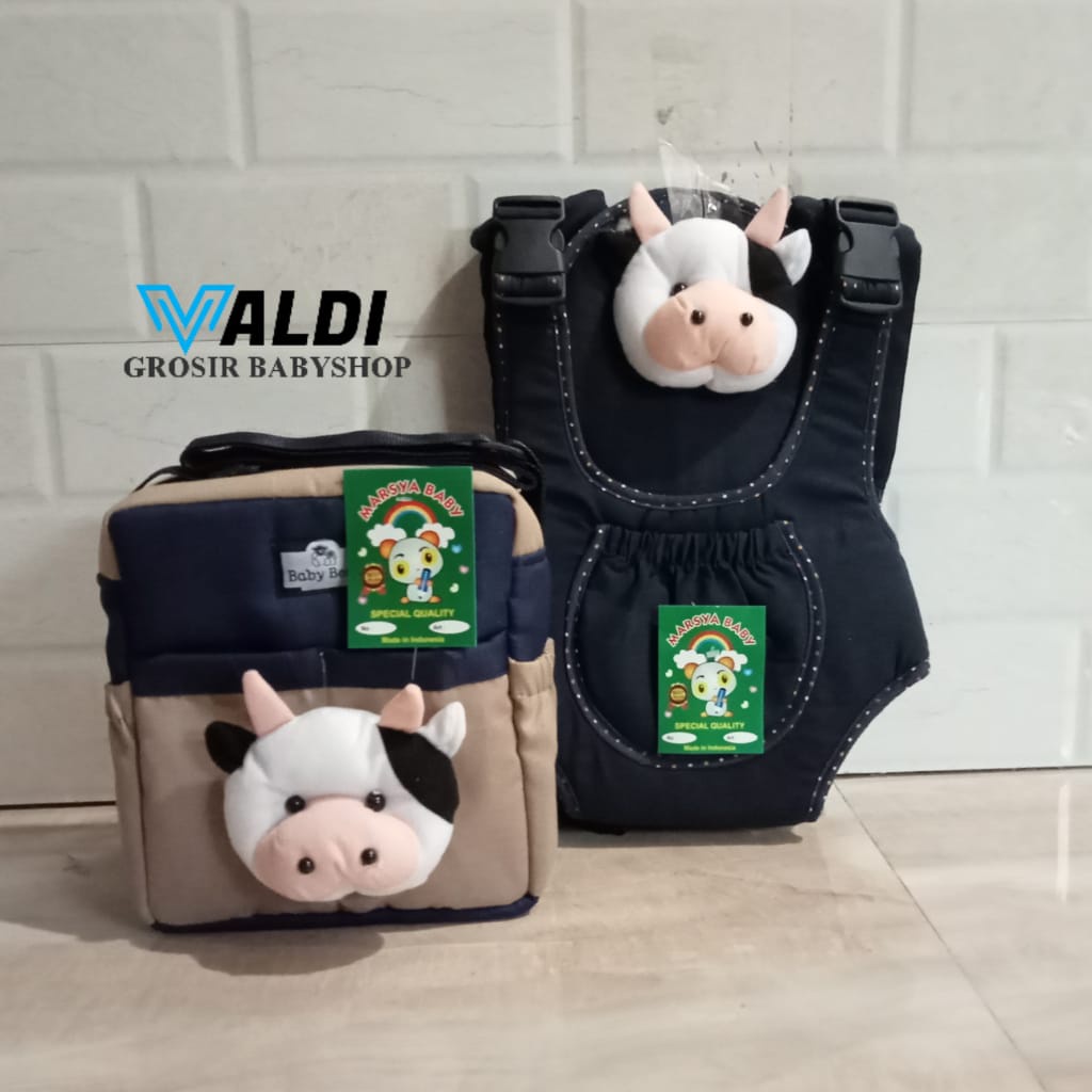 Paket Hemat ( 2 in 1 ) Tas Bayi Sapi Gendongan Ransel Bayi TERLARIS