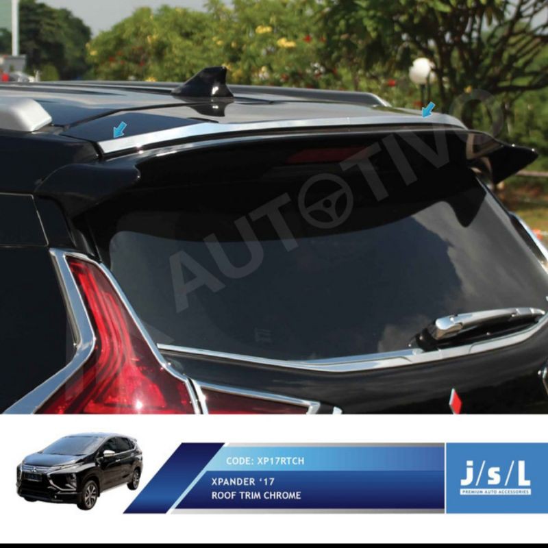 list atap belakang Xpander/ roof trim Hitam &amp; Chrome jsl